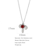 Necklace Stainless Steel Zircon Ornament: Adorn Yourself with Celestial Elegance - Minihomy