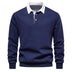 Men's Casual Versatile Long Sleeves Polo Collar Sweater - Minihomy