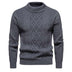 Men's Solid Color Round Neck Sweater Bottoming Shirt - Minihomy