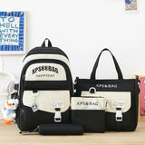 4-Piece School Backpack Set for Junior & Senior High School Students - Minihomy