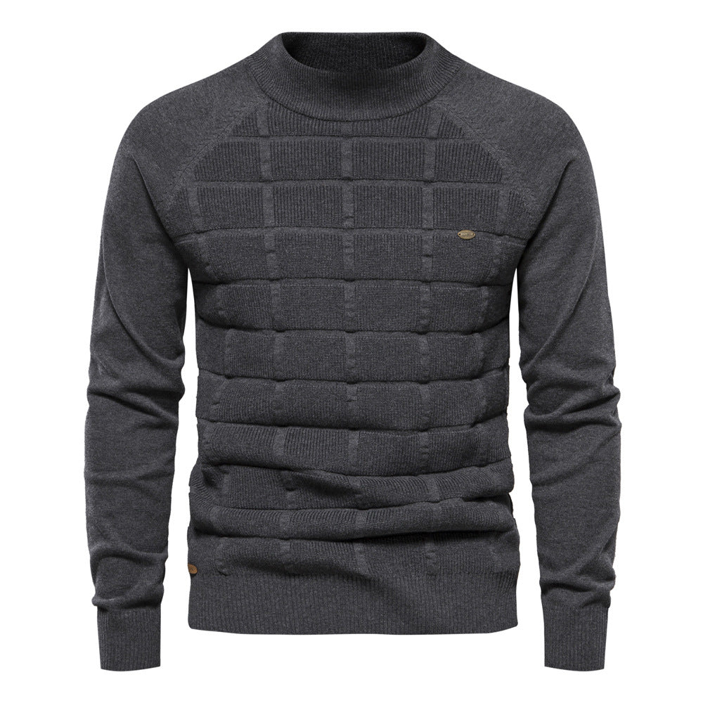 Men's Casual Round Neck Pullover Bottoming Sweater - Minihomy