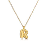 Copper Plated Gold 26 English Letters Pendant Necklace Niche Personality Clavicle Chain - Minihomy