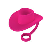 Style Straw Covers Cap - Novelty Cowboy Hat Shaped Toppers