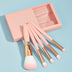 5 PCs Makeup Brushes With Mirror Travel Set - Minihomy