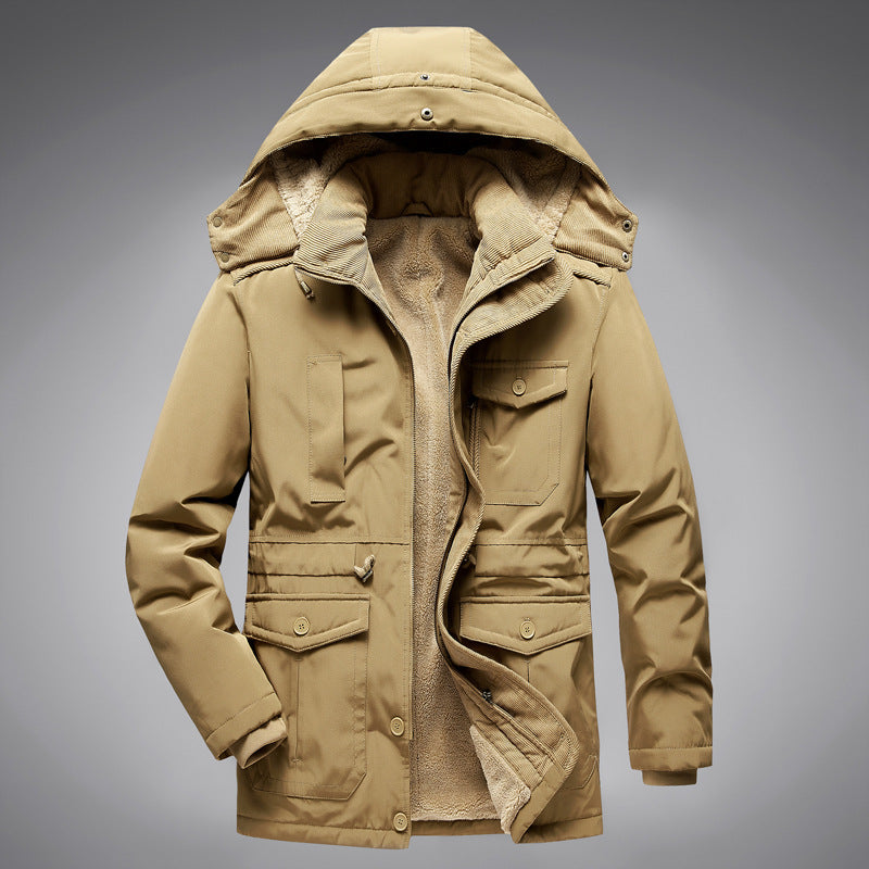 Lambswool Liner Cotton Coat Jacket - Minihomy