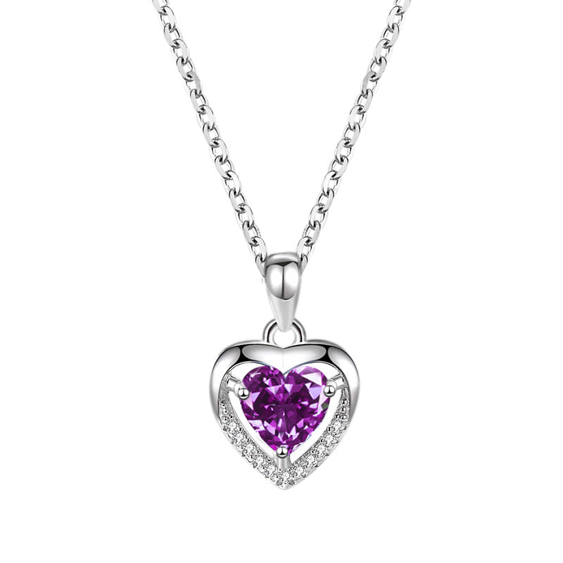 925 Heart-shaped Rhinestones Personalized Necklace For Women: A Symbol of Elegance and Romance - Minihomy