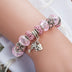 Fashion Big Hole Glass Bead Key Pendant Beaded Bracelet - Minihomy