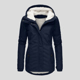 Autumn Winter Berber Fleece Casual Hooded Coat - Minihomy