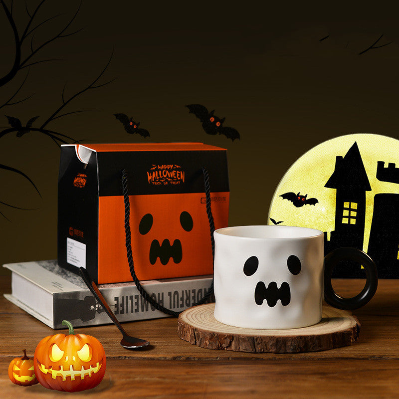 Halloween Gift Pumpkin Cup Ceramic Mug - Minihomy