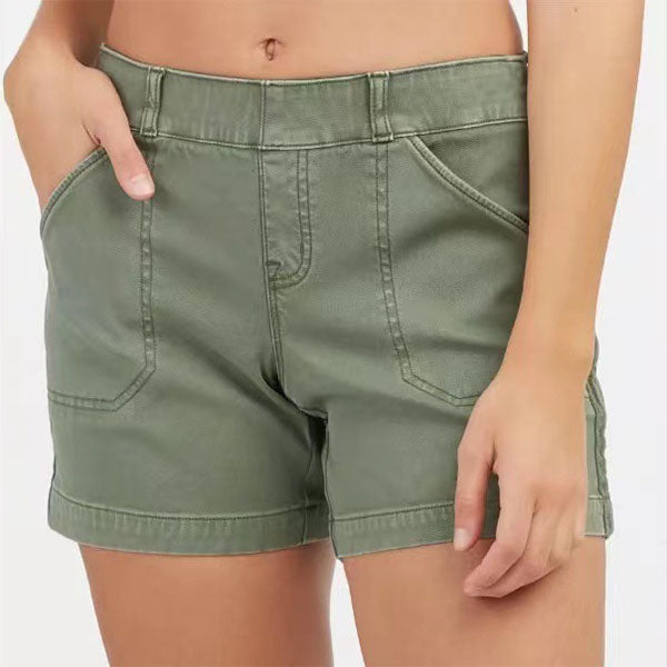 Women's Shorts Summer High Elasticity Shorts With Pockets Casual Pants