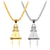 Creative Personality Alloy Lightning Plug Pendant Necklace - Minihomy