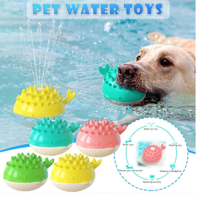 Pets Supplies Factory Amazon Hot Summer Electric Water Floating Swimming Pet Bathing Water Spray Dog Toy - Minihomy