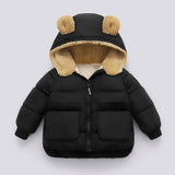 Childrens Autumn And Winter Short Thick Hooded Warm Jacket - Minihomy