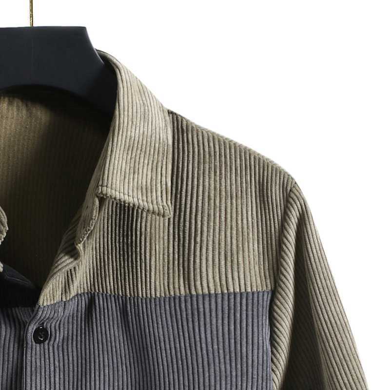 Men's Corduroy Long-sleeved Shirt - Minihomy