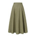 Ladies All-match Tutu A- Line Skirt High Waist Slimming Plus Size Long Dress - Minihomy