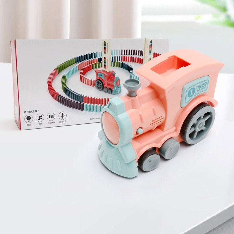 Domino Train Toys - Automatic Release Electric Building Blocks Train Toy - Minihomy