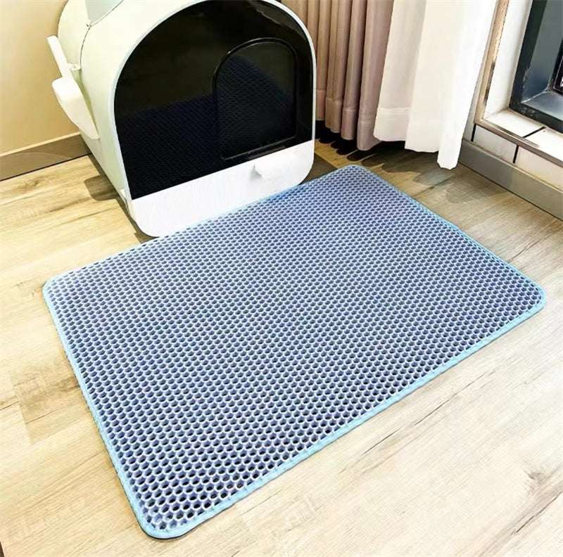 Cat Litter Mat Pet Solid Color Waterproof Cat Litter Mat Easy Clean Scatter Control - Minihomy