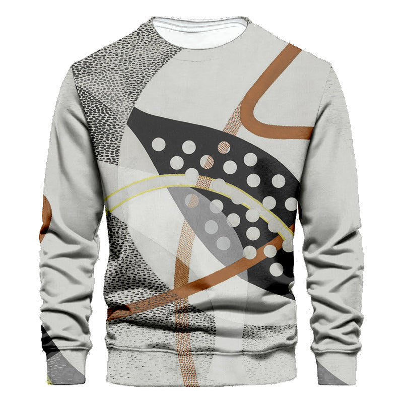 Printed Long Sleeve Casual Personality Sweater