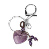 Love Natural Stone Crystal Keychain - Minihomy