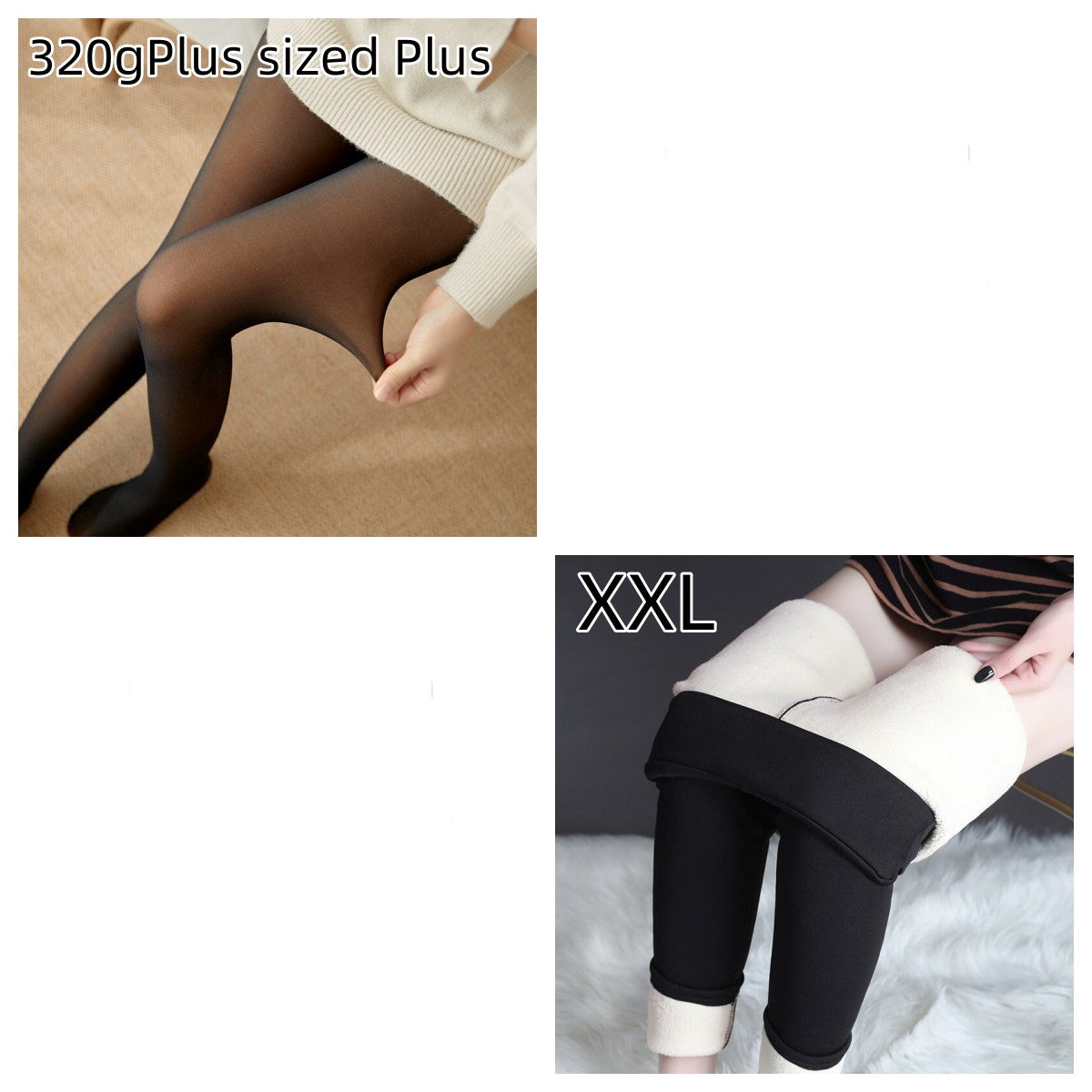 Fleece-lined Thickened Sheer Tights Leggings Transparent One-piece Superb Pantynose - Minihomy