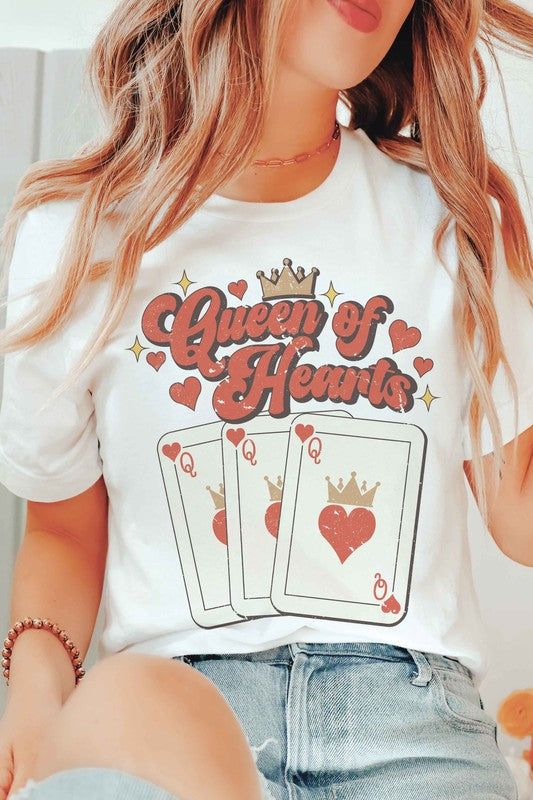 Plus Size - Queen of Hearts Graphic T-Shirt - Minihomy