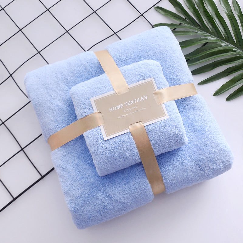 High-density Coral Fleece Towel Bath Towel Set - Minihomy