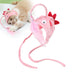 Funny Cat Toy Stick with Feather Head Wearing Design - Gray Big Eye Pet Toy - Minihomy