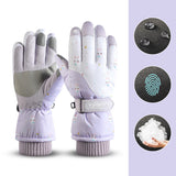 Snowflake Cartoon Print Gloves Winter Touchscreen Waterproof Warm Gloves