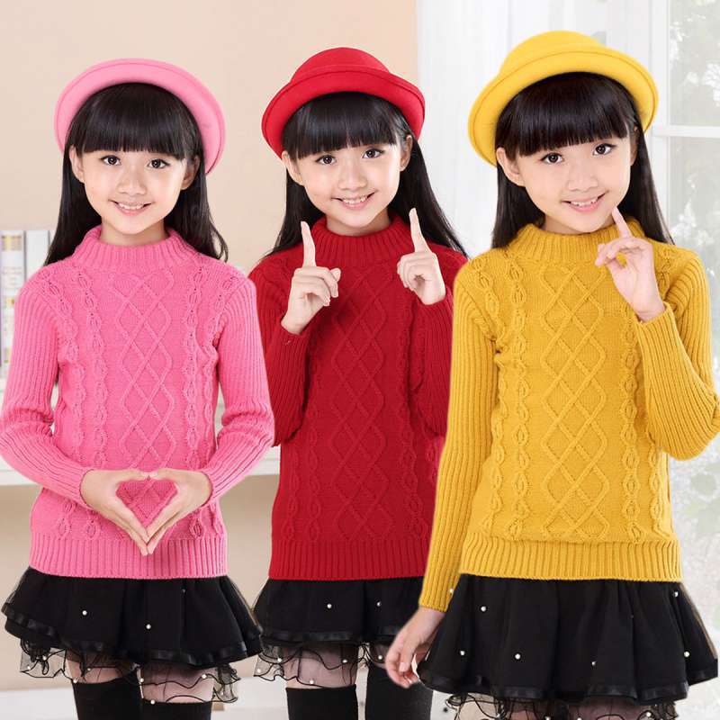 Girls Plus Velvet Thick Double Layer Sweater - Minihomy