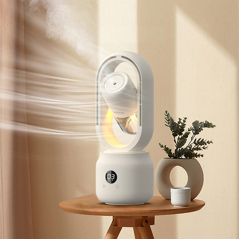 Summer Water-Cooled Spray Mist Electric Fan - Portable Wireless Bladeless Ventilator