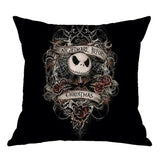 Linen Skull Halloween Pillow Cover - Minihomy