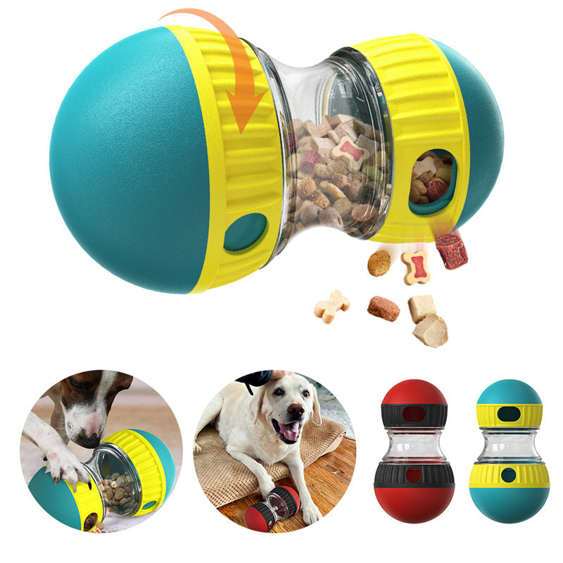 Interactive Food Dispensing Dog Toy - Slow Feeder Puzzle Ball for Stomach Health & Intelligence Boost - Minihomy