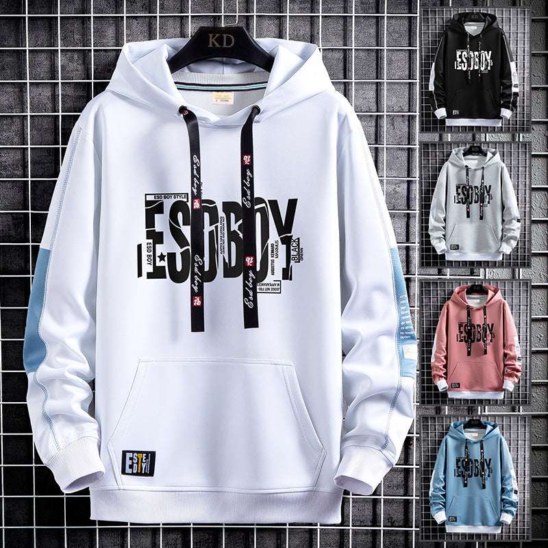 Korean Style Hooded Pullover Casual Long Sleeve Sweatshirt - Minihomy