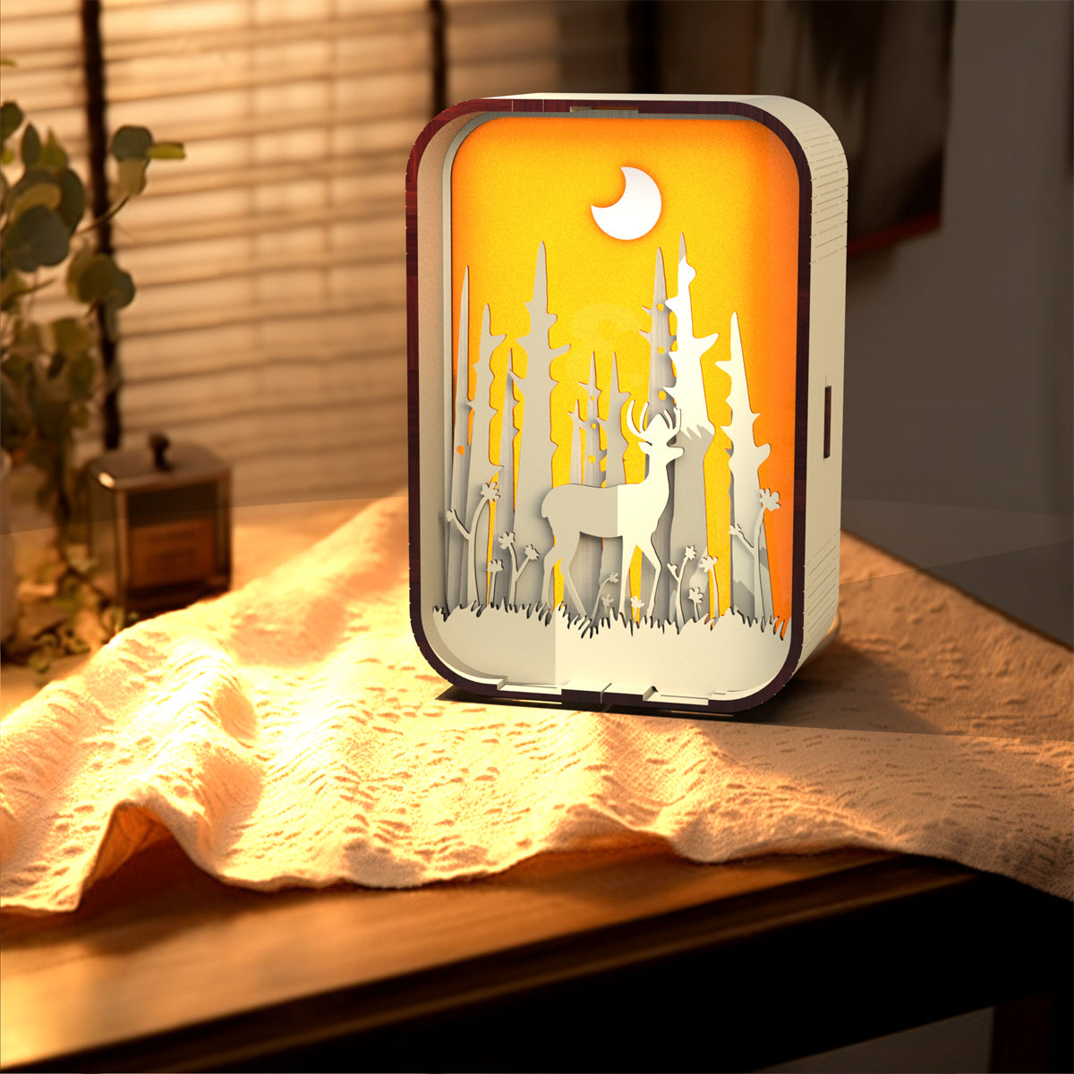 Woodcarving Light - Creative Gift Bedside Night Light with Touch Switch