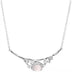 Plated 925 Inlaid  Moonlight White Chalcedony Moon Shadow Cold Plum Necklace - Minihomy