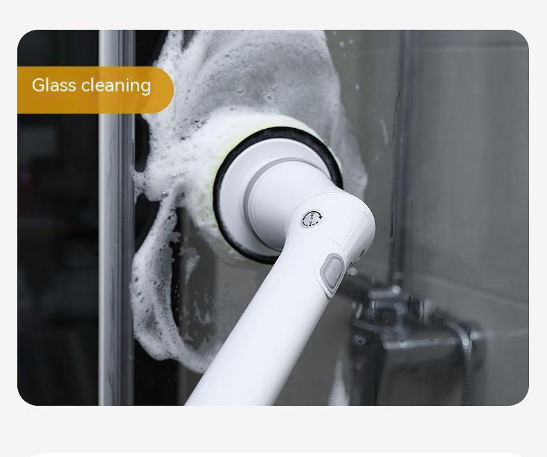 Electric Scrubber Cleaning Wall Long Handle Elbow Telescopic Multifunction Cleaning Brush - Minihomy