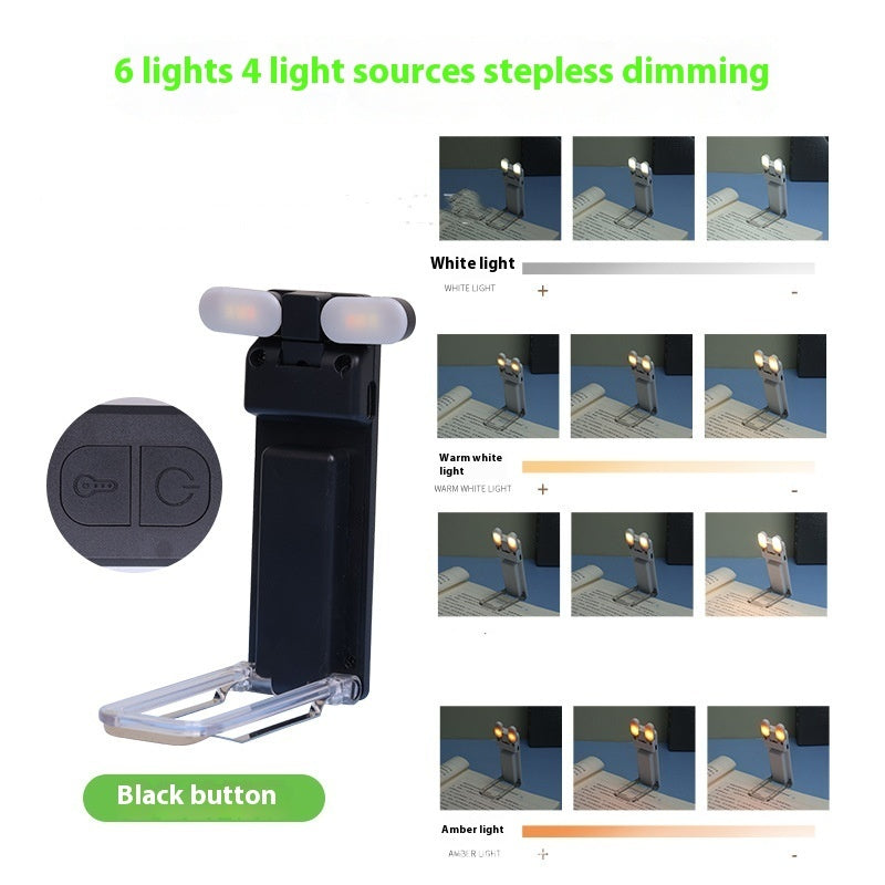 LED Book Light Clip-on Reading Lamp - USB Rechargeable