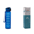 1L Tritan Water Bottle with Time Marker & Bounce Cover - Leakproof Bottle for Sports, Fitness, Cycling - Minihomy