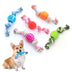 Dog Bite Resistant Teeth Cleaning Ball Toy - Double Knot Cotton Cord for Grinding & Cleaning Teeth - Minihomy