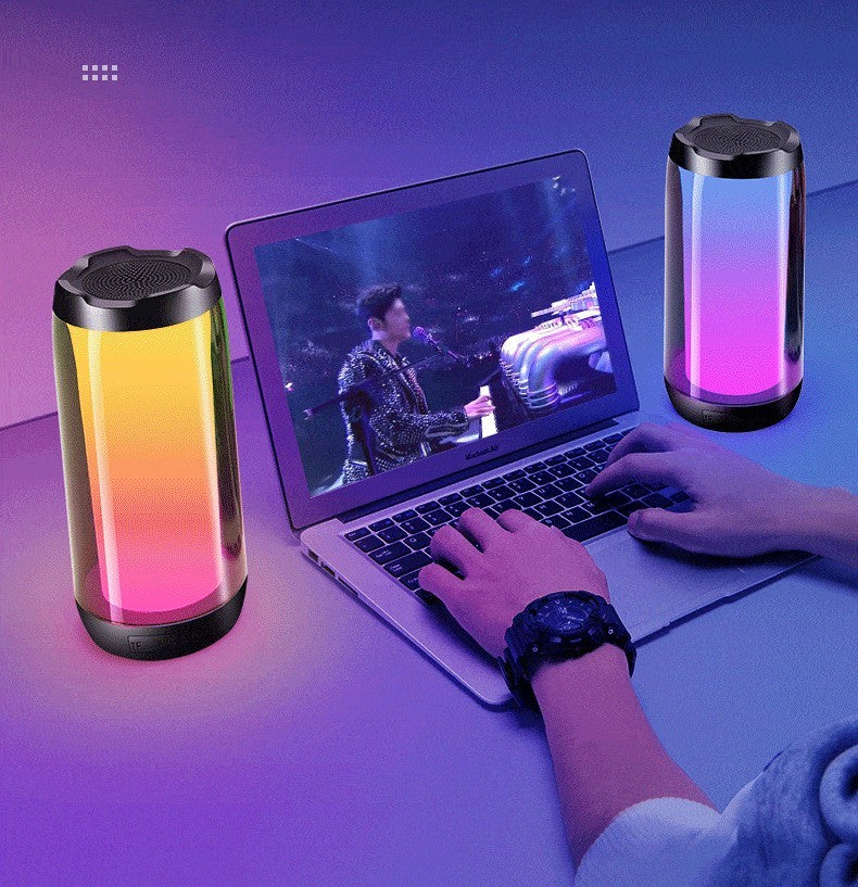 Atmospheric Ambient Light Gaming House Desktop Computer Romantic Room Smart Bluetooth Speaker - Minihomy