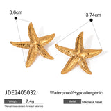 Serene Gold Starfish Earrings