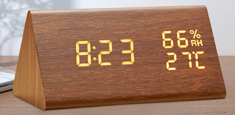 Electronic Stylish Clock High-Quality MDF - Minihomy