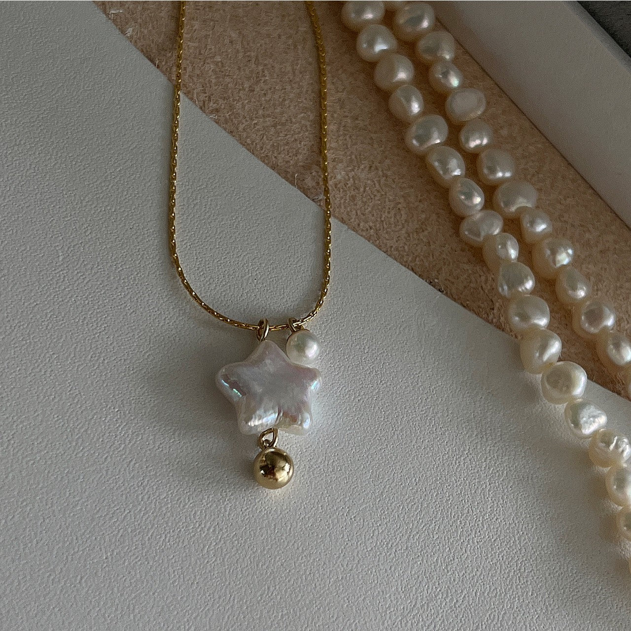 Pearl Baroque Sweater Chain Necklace - Minihomy