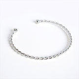 Women's Temperamental Sterling Silver Twist Bracelet