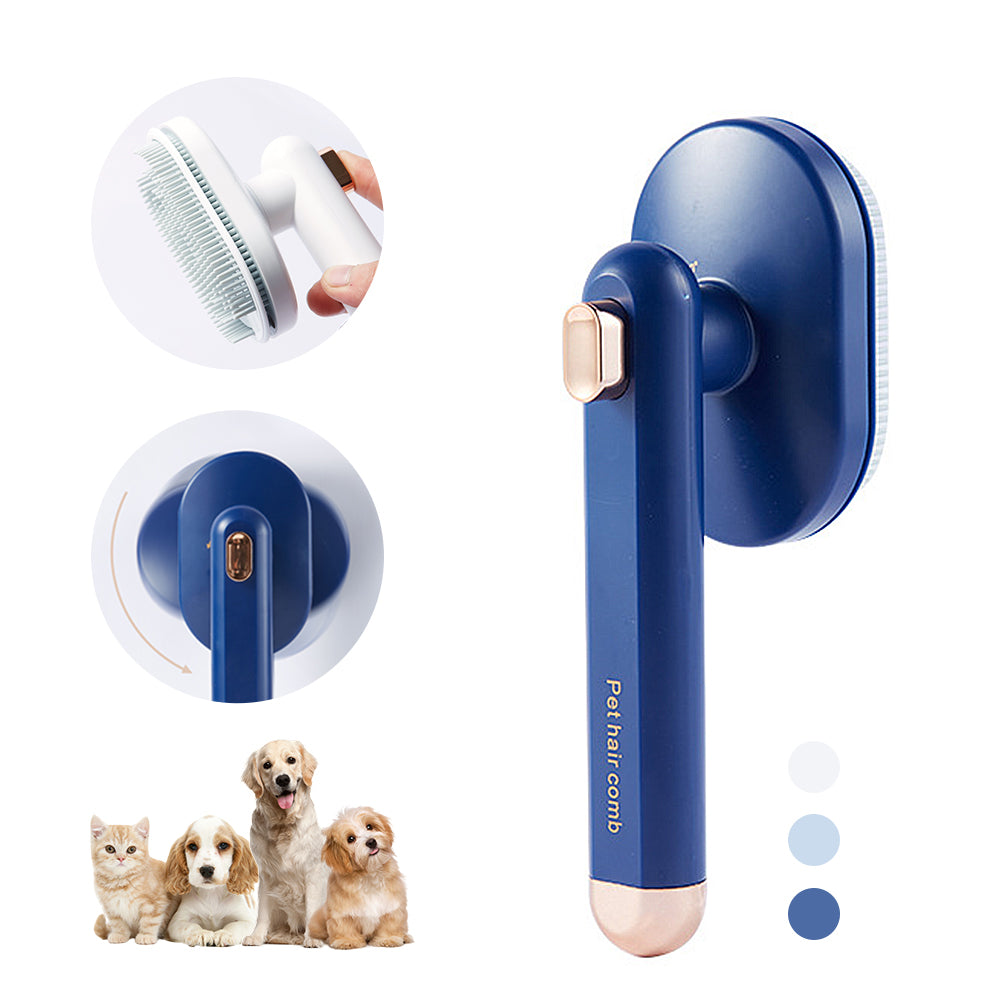 Self-Cleaning Pet Grooming Brush - Removes Floating Hair and Massages Comfortably