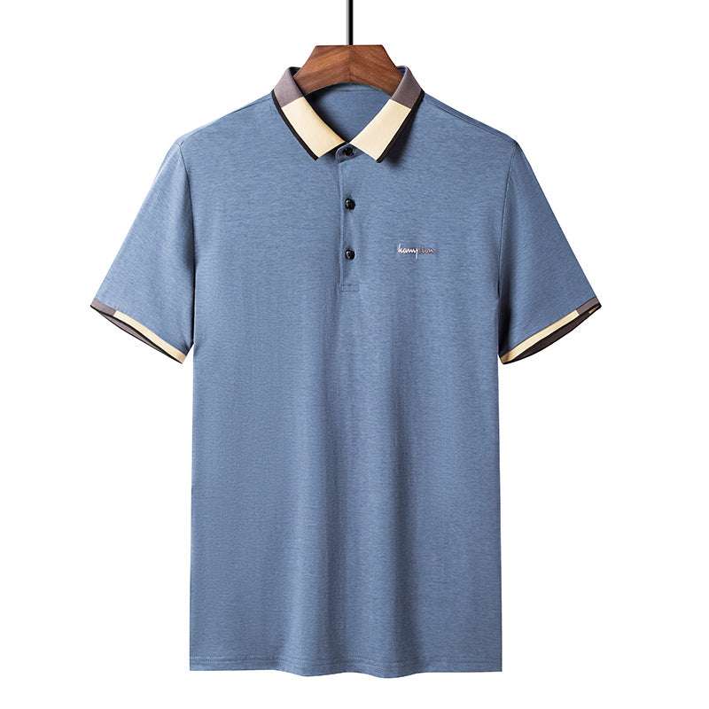 Mens Fashion Lapel Polo T-Shirt - Minihomy