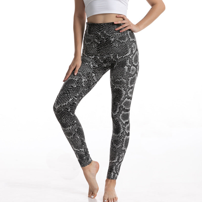 Gym High Waist Leopard Print Leggings - Minihomy