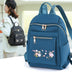 Leisure Embroidery Women's Backpack - Lightweight Nylon - Minihomy