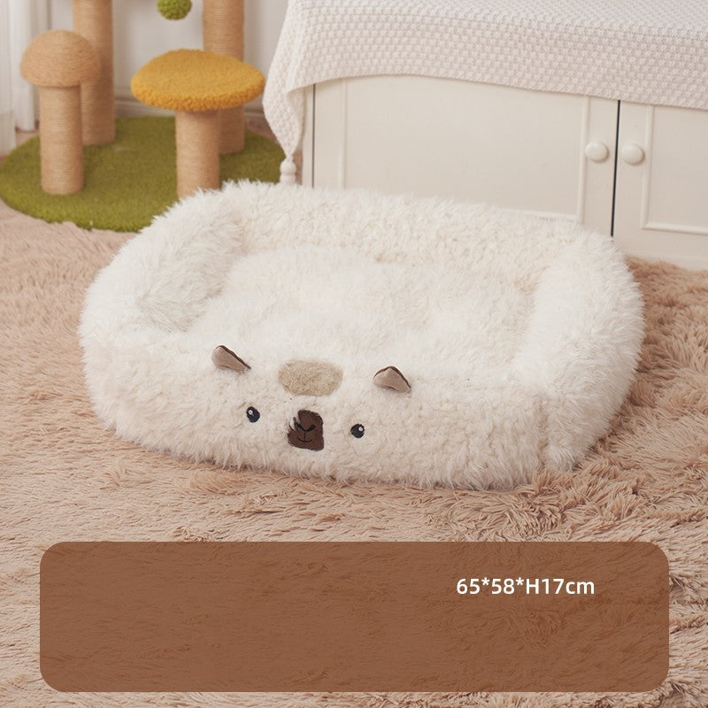 Cat Kennel Dog Kennel Pet Cushion Bed Cat Winter Warm Supplies - Minihomy