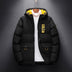 Men's Hooded Slim Fit Casual Down Cotton Padded Jacket: Stay Warm in Style - Minihomy